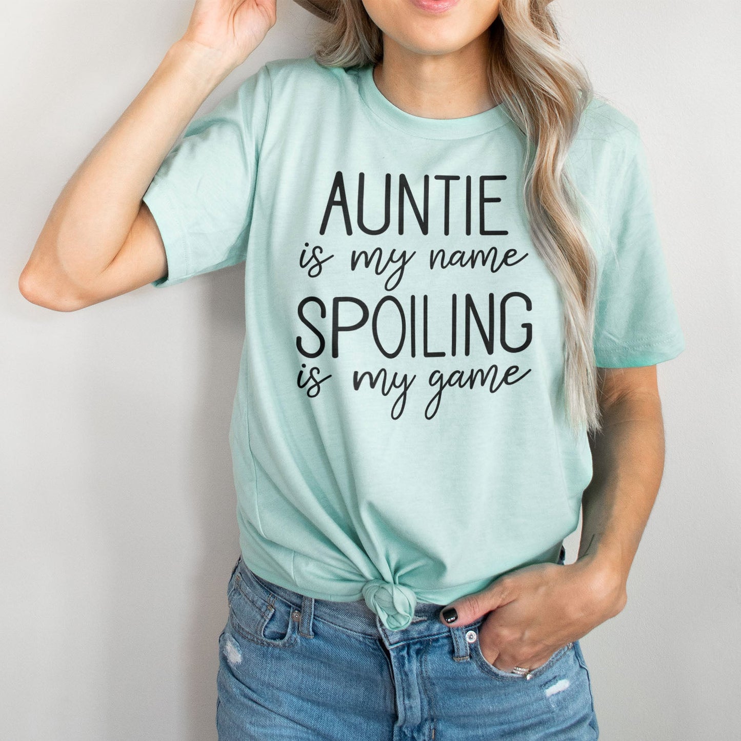 Auntie Is My Name Spoiling Is My Game Shirts For Women - Christian Shirts for Women - Religious Tee Shirts