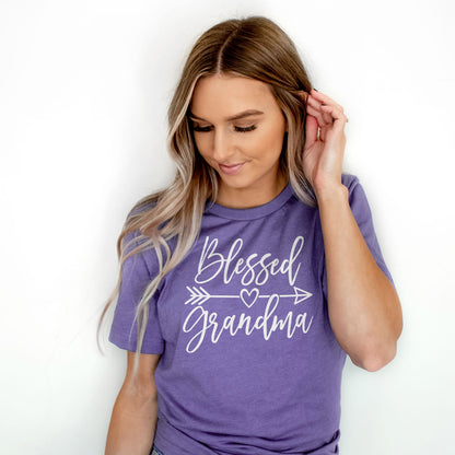 Blessed Grandma Arrow Tee Shirts For Women - Christian Shirts for Women - Religious Tee Shirts