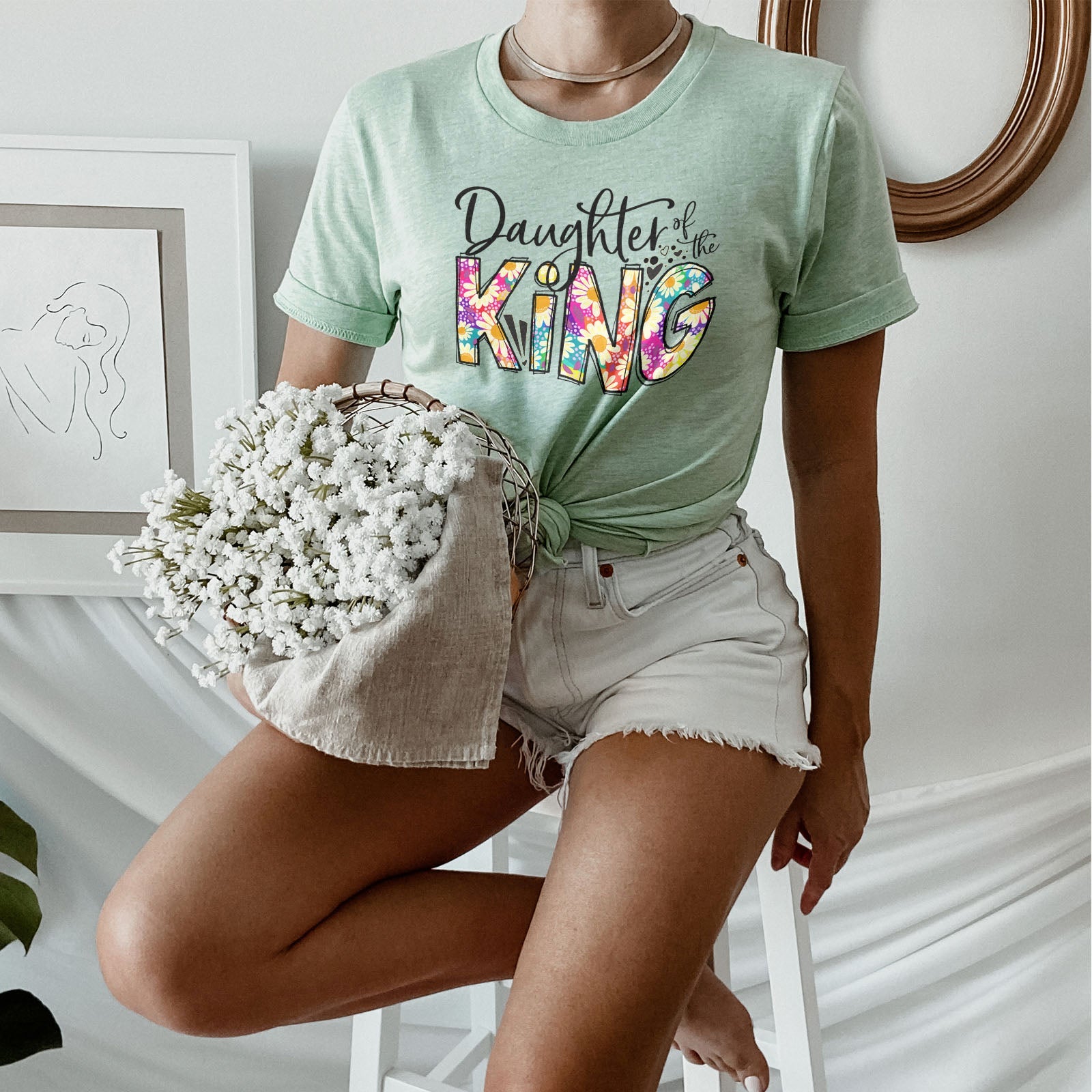 Daughter Of The King Tee Shirts For Women - Christian Shirts for Women - Religious Tee Shirts