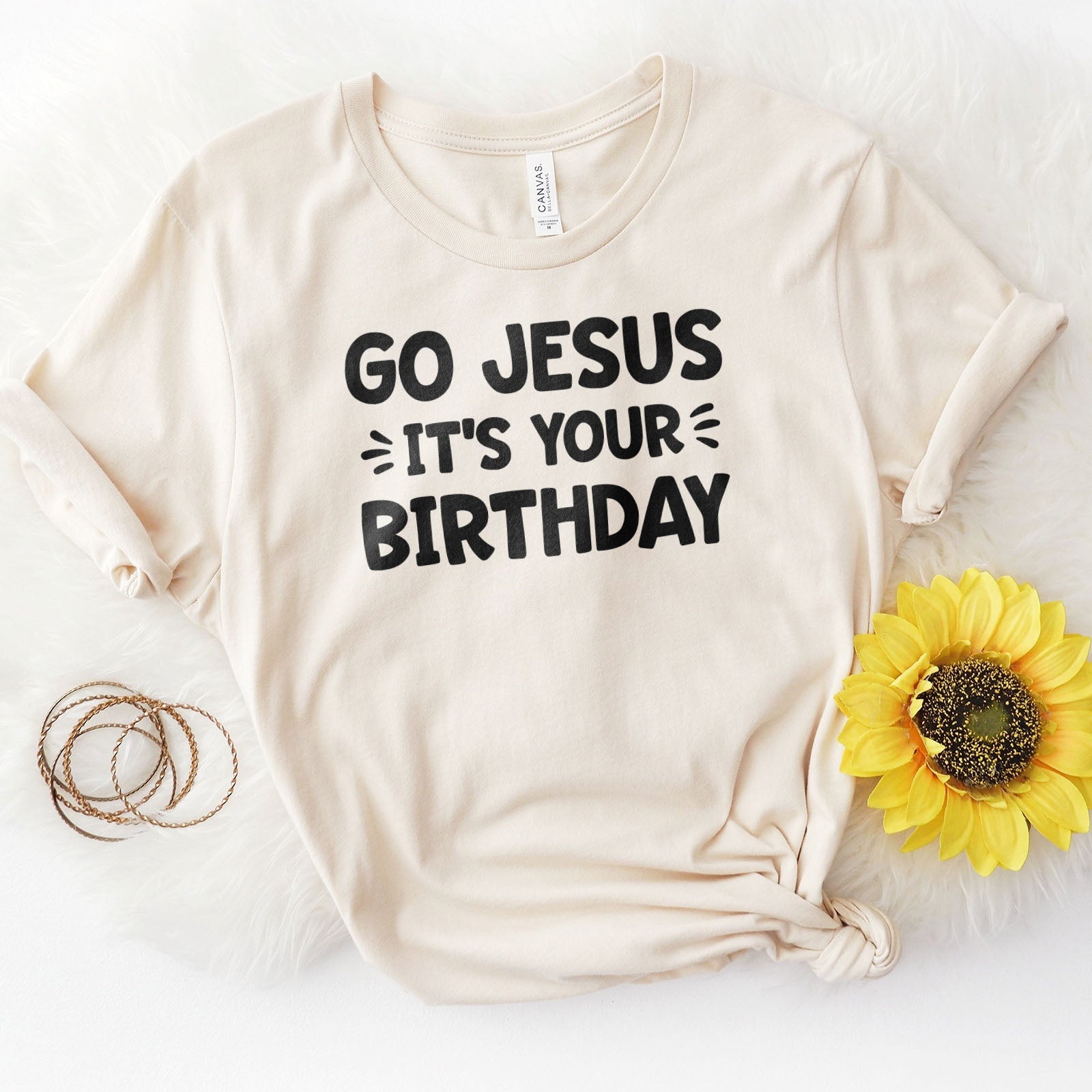 Go Jesus Tee Shirts For Women - Christian Shirts for Women - Religious Tee Shirts