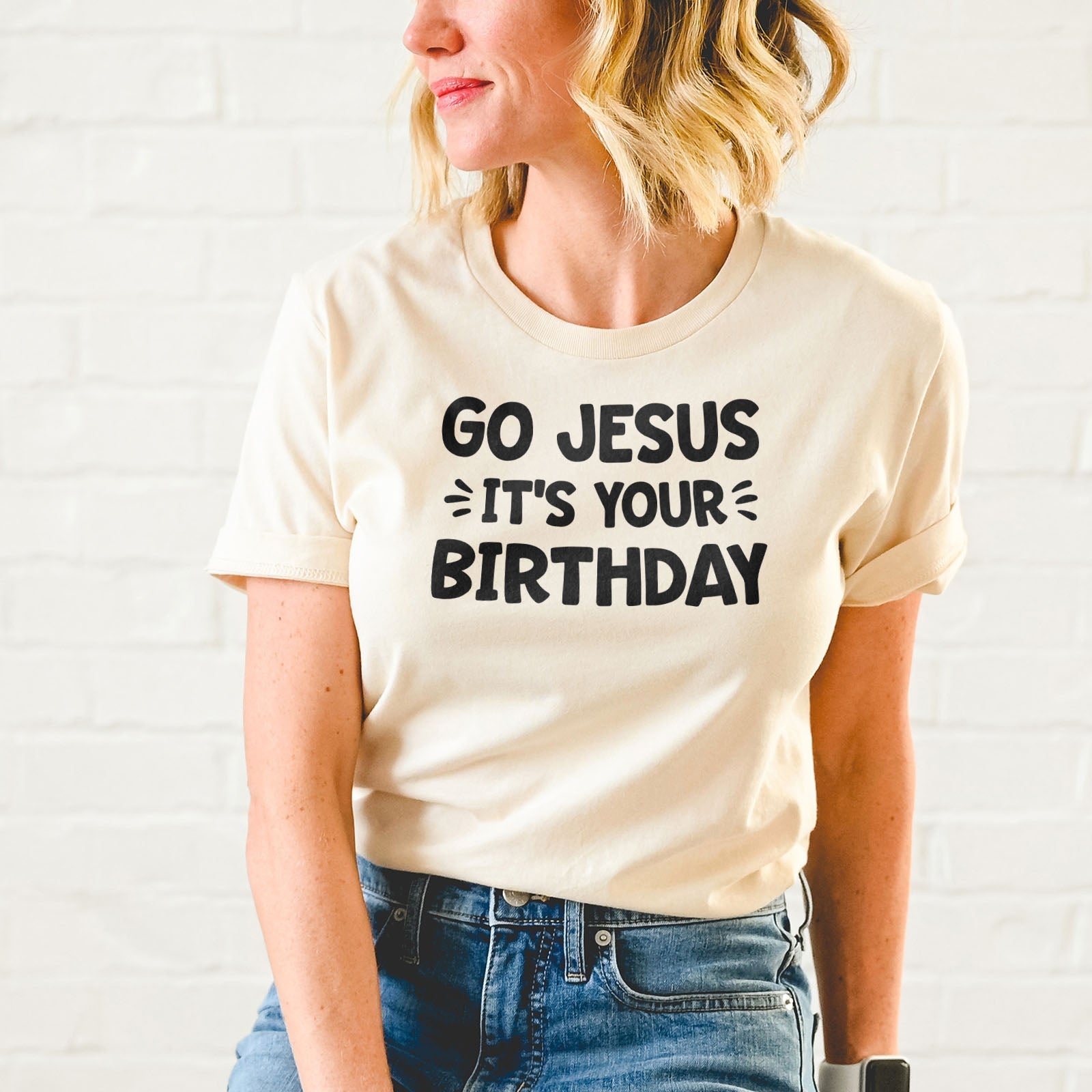 Go Jesus Tee Shirts For Women - Christian Shirts for Women - Religious Tee Shirts