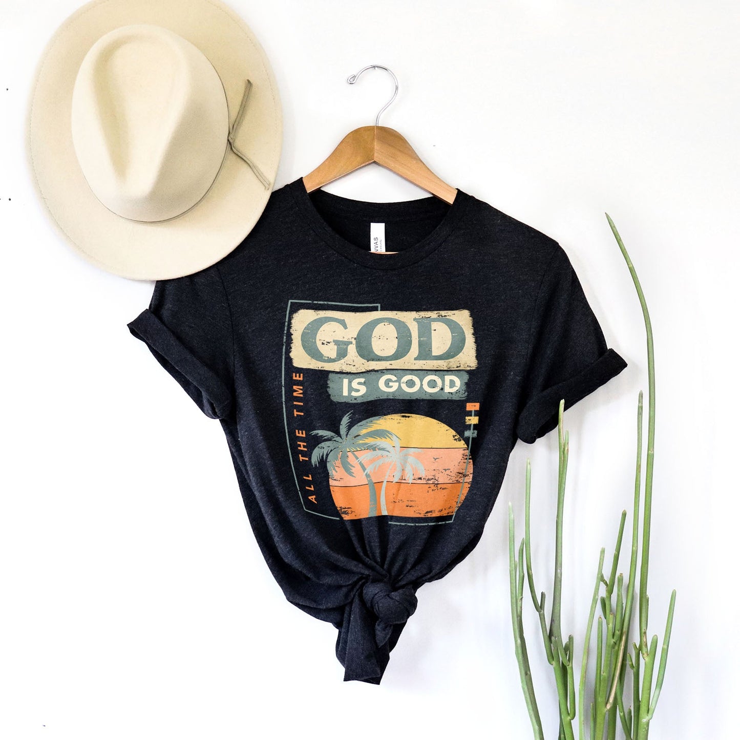 God is Good All The Time Summer Tee Shirts For Women - Christian Shirts for Women - Religious Tee Shirts