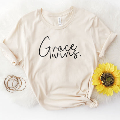 Grace Wins Tee Shirts For Women - Christian Shirts for Women - Religious Tee Shirts