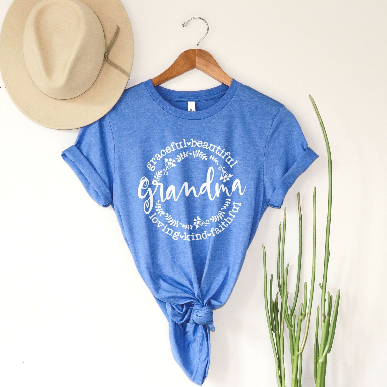 Grandma Loving Kind Faithful Graceful Tee Shirts For Women - Christian Shirts for Women - Religious Tee Shirts
