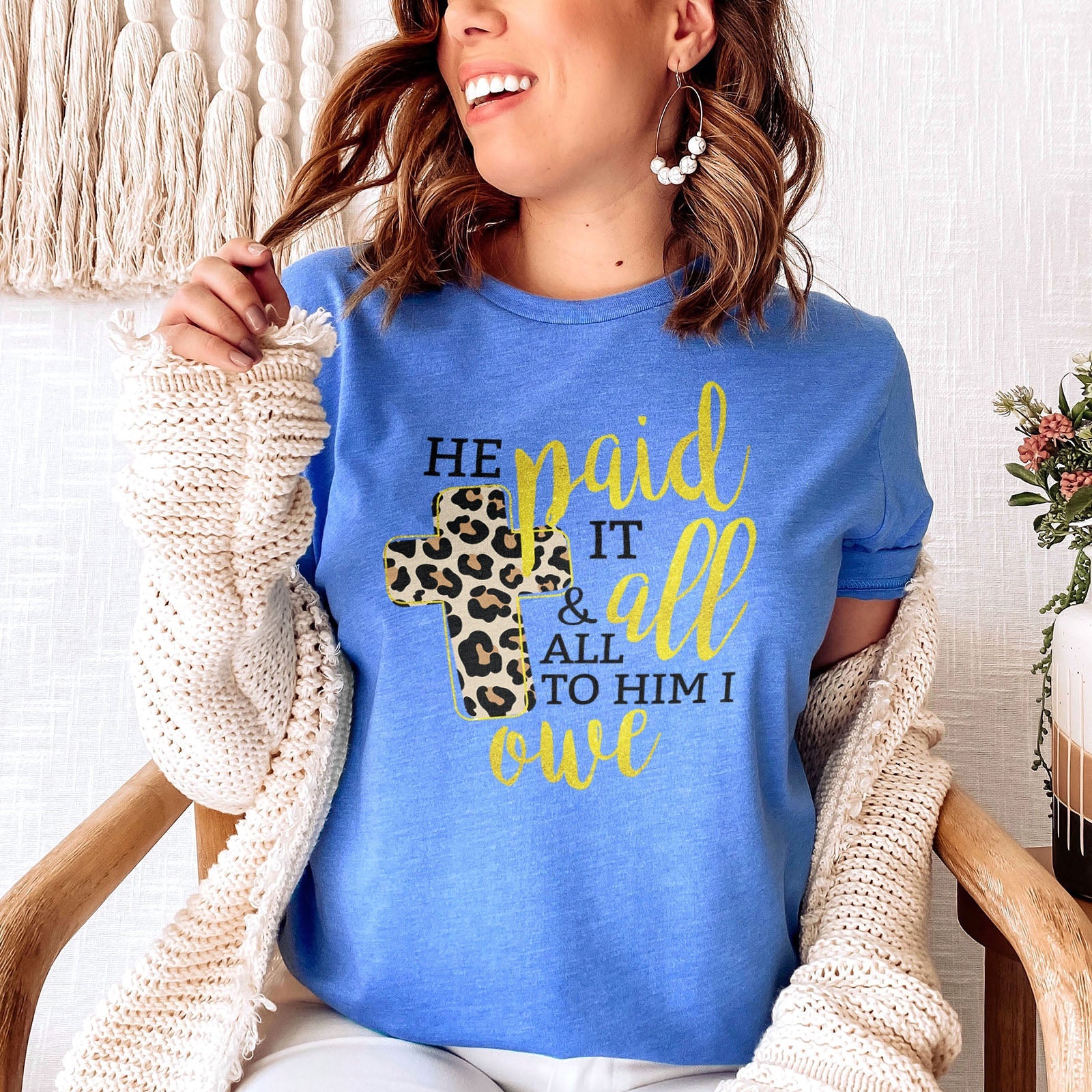 He Paid It All Tee Shirts For Women - Christian Shirts for Women - Religious Tee Shirts