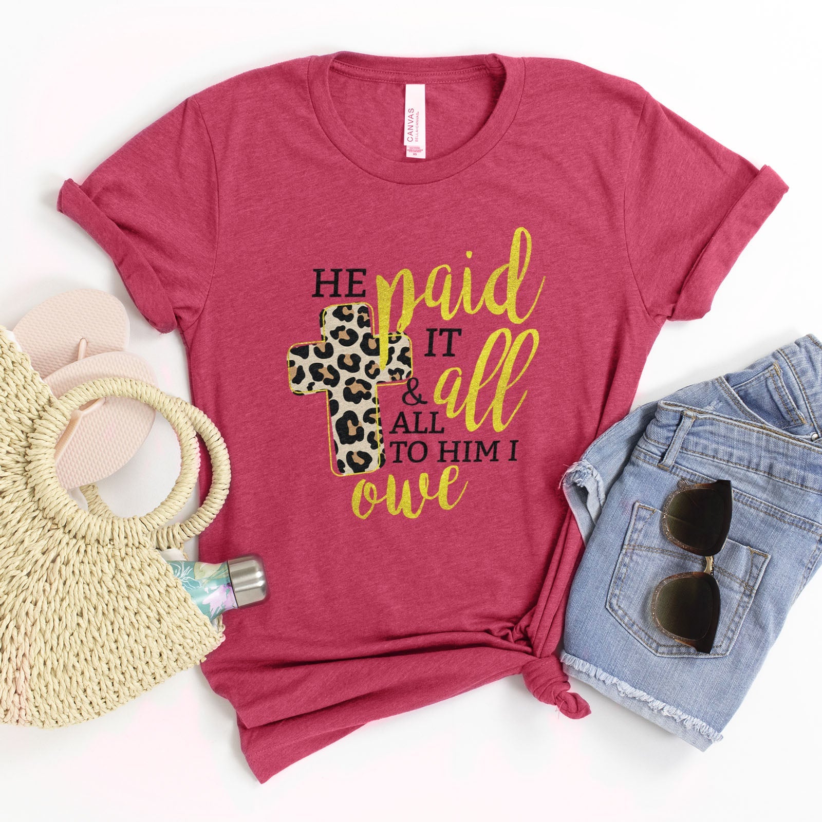 He Paid It All Tee Shirts For Women - Christian Shirts for Women - Religious Tee Shirts