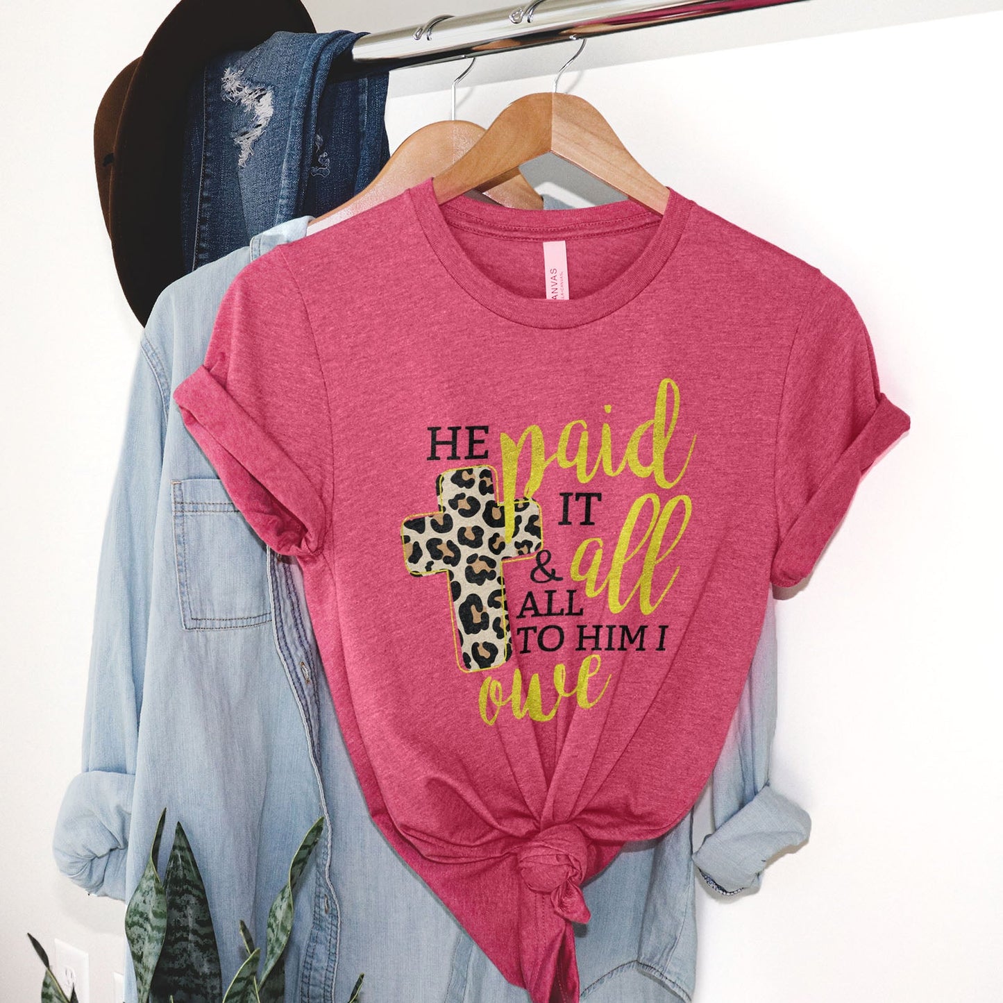 He Paid It All Tee Shirts For Women - Christian Shirts for Women - Religious Tee Shirts