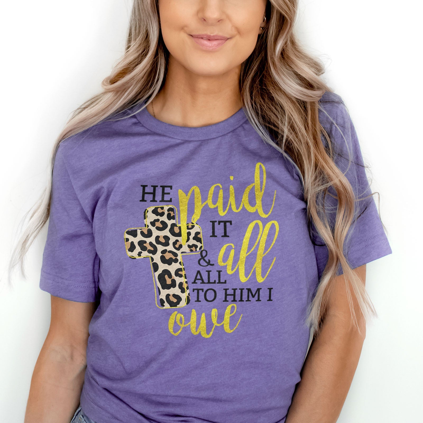 He Paid It All Tee Shirts For Women - Christian Shirts for Women - Religious Tee Shirts
