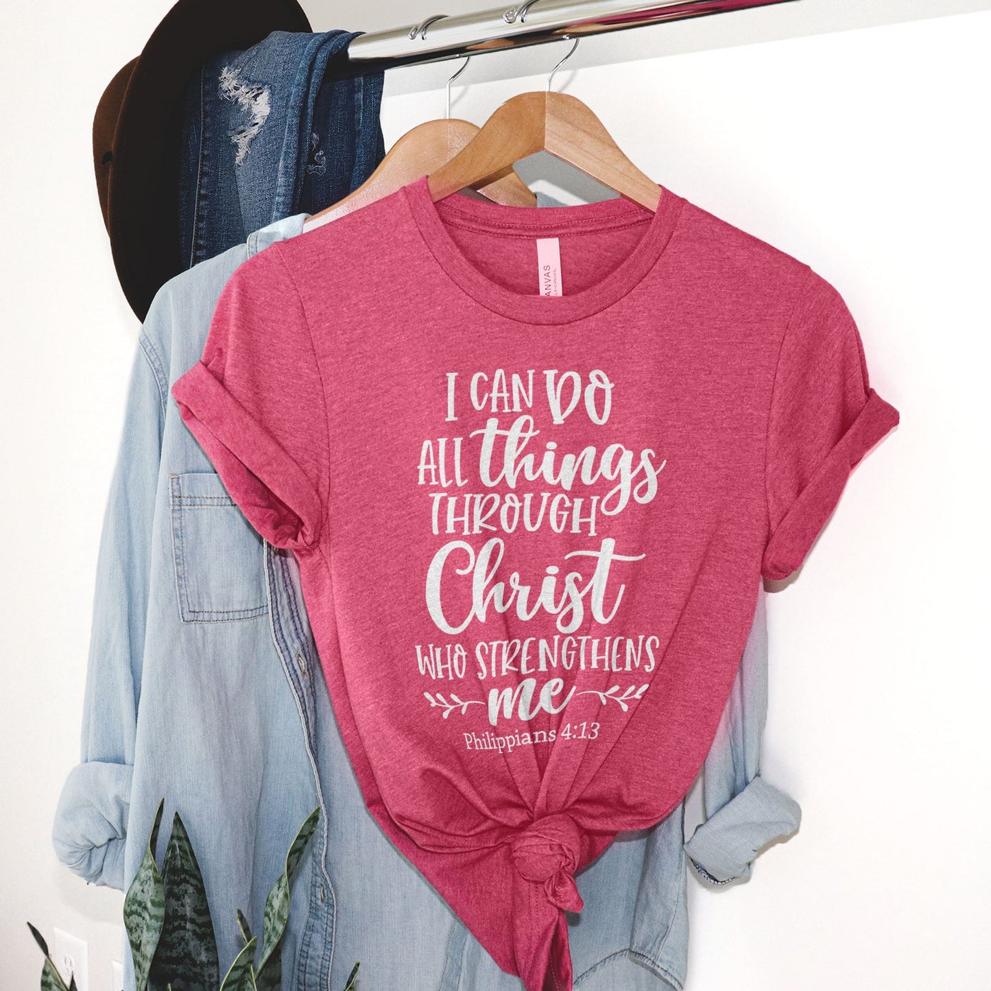 I Can Do All Things Through Christ Who Strengthens Me Philippians 4:13 Tee Shirts For Women - Christian Shirts for Women 
