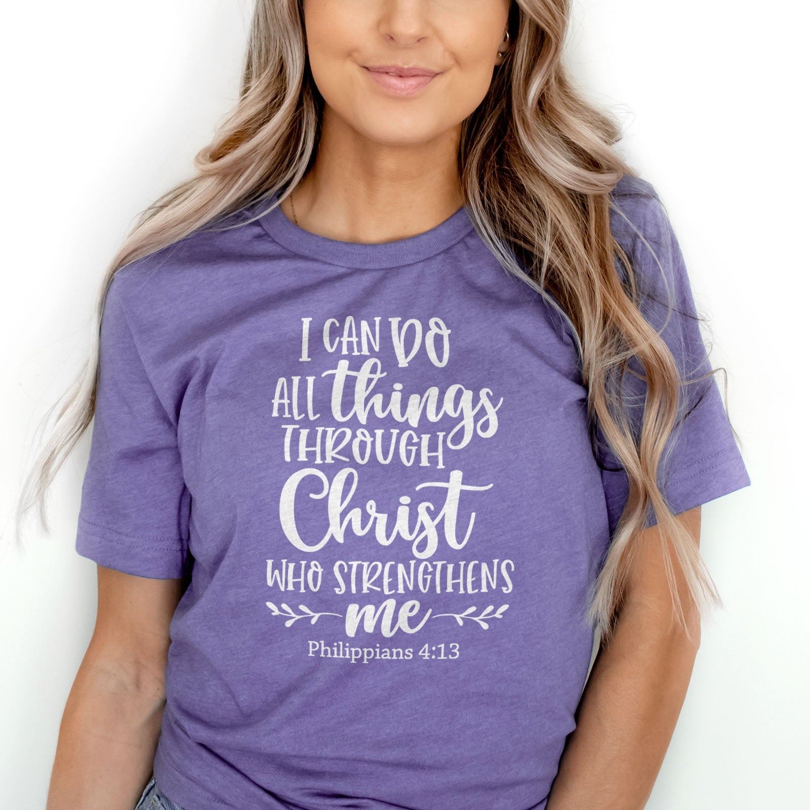 I Can Do All Things Through Christ Who Strengthens Me Philippians 4:13 Tee Shirts For Women - Christian Shirts for Women 