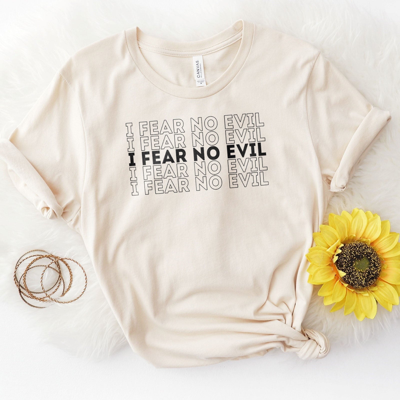I Fear No Evil Tee Shirts For Women - Christian Shirts for Women - Religious Tee Shirts