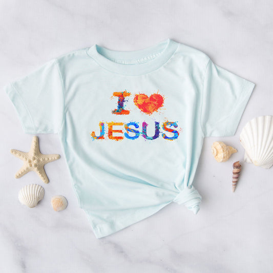 I Love Jesus Colorful Tee Shirts For Women - Christian Shirts for Women - Religious Tee Shirts