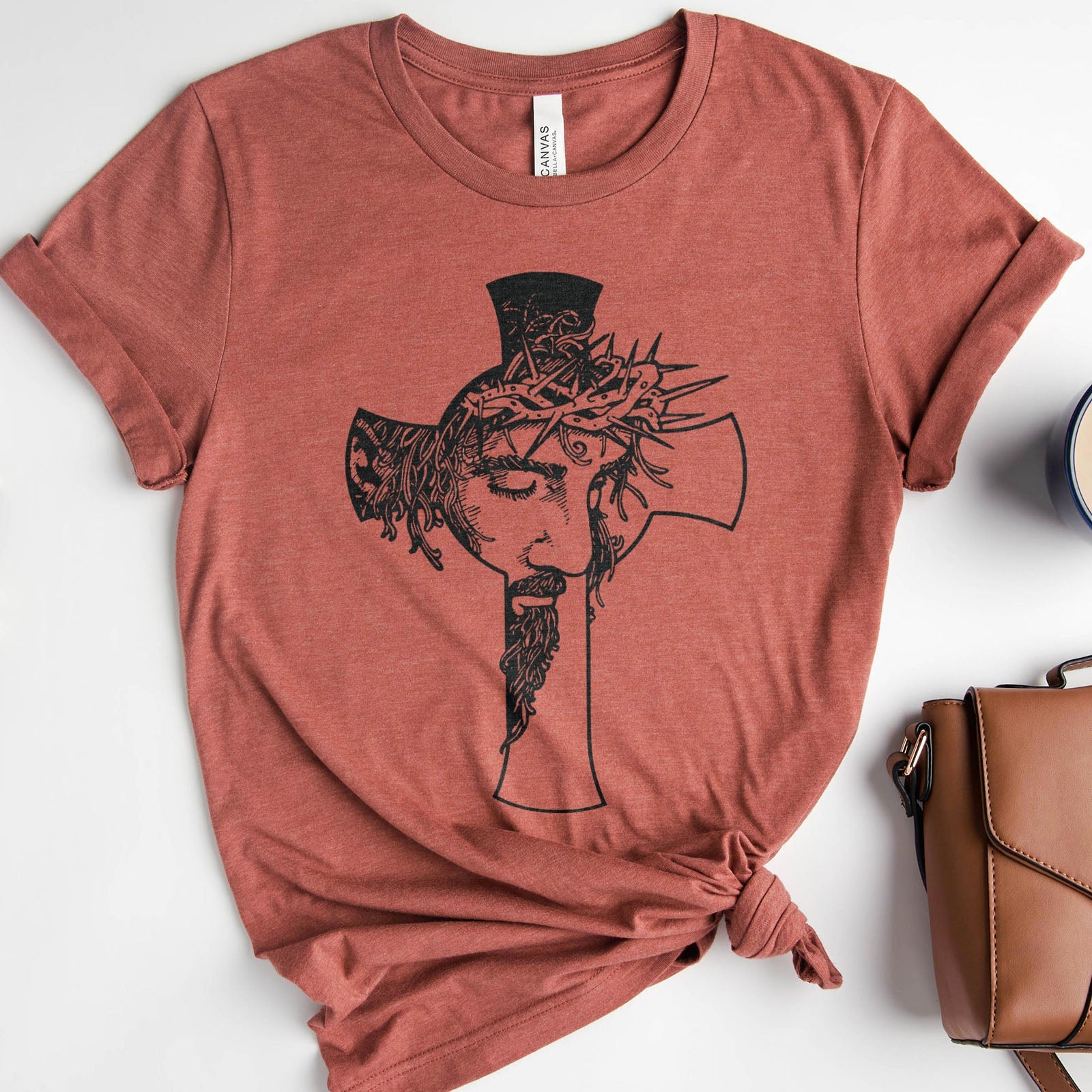 Jesus Cross Tee Shirts For Women - Christian Shirts for Women - Religi ...
