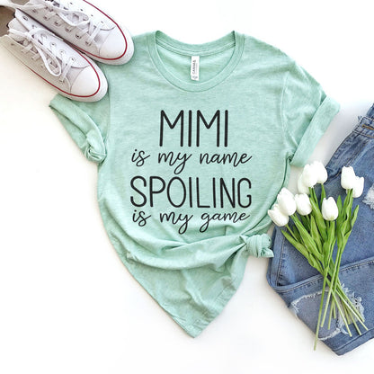 Mimi Is My Name Spoiling Is My Game Shirts For Women - Christian Shirts for Women - Religious Tee Shirts