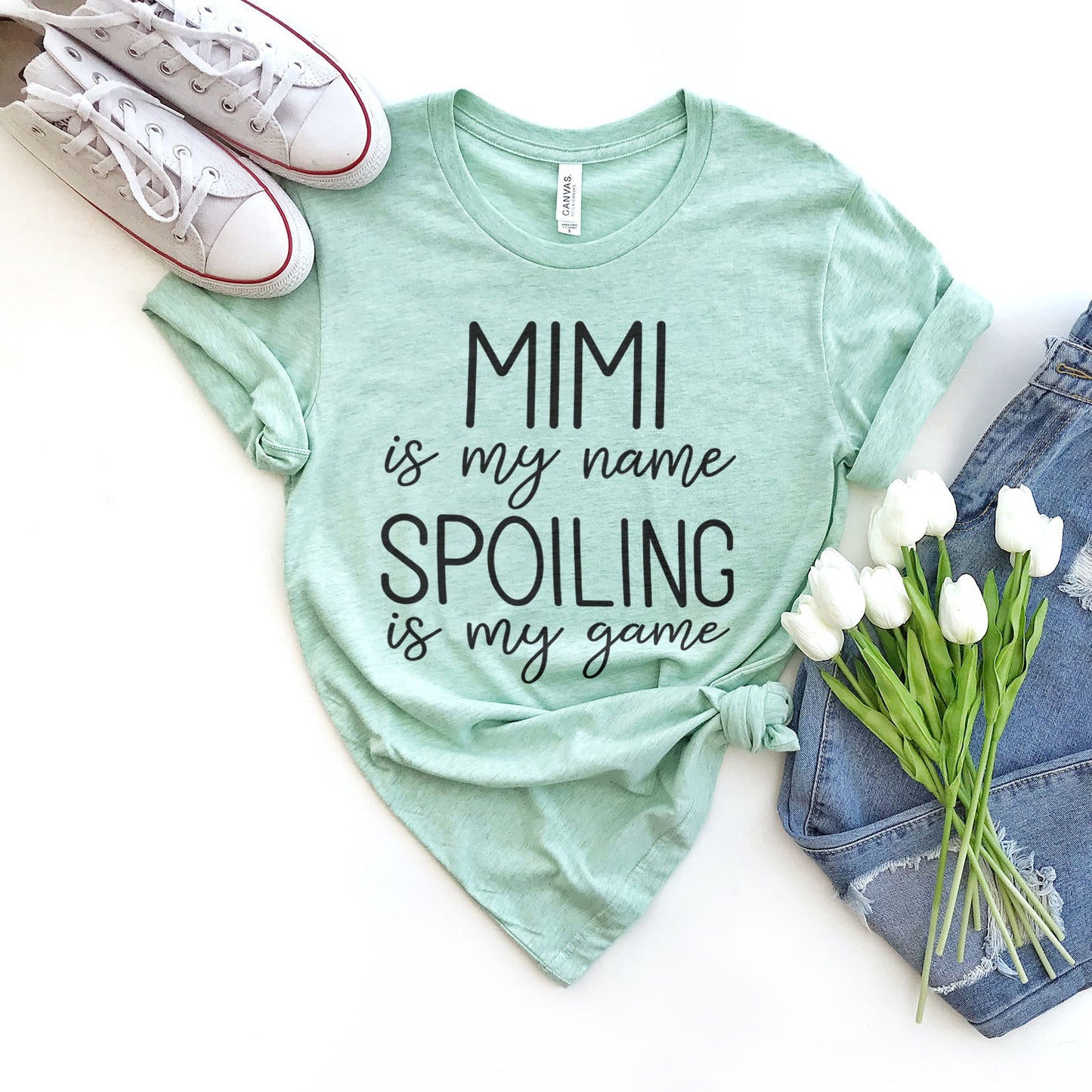 Mimi Is My Name Spoiling Is My Game Shirts For Women - Christian Shirts for Women - Religious Tee Shirts