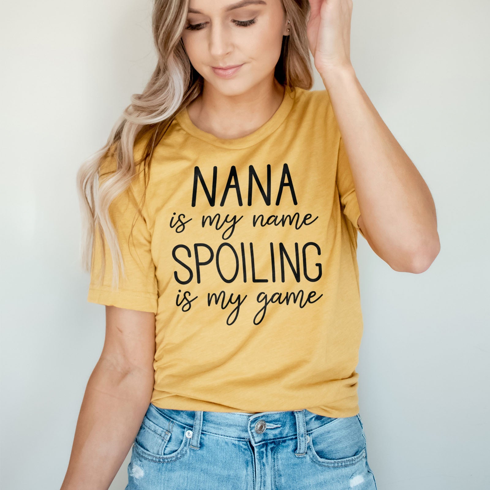 Nana Is My Name Spoiling Is My Game Shirts For Women - Christian Shirts for Women - Religious Tee Shirts