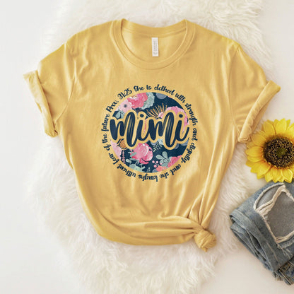 She Is Clothed With Strength Mimi Tee Shirts For Women - Christian Shirts for Women - Religious Tee Shirts