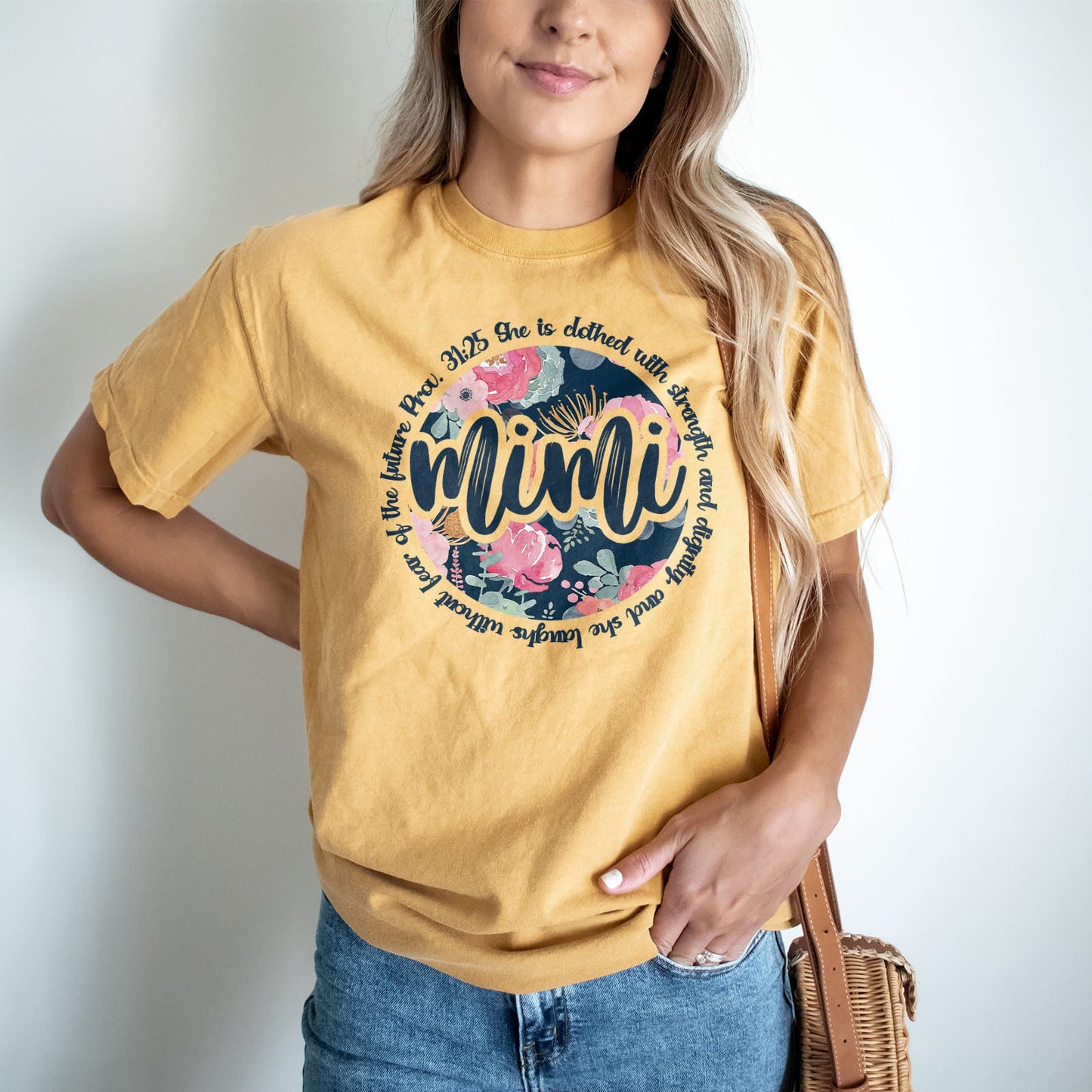 She Is Clothed With Strength Mimi Tee Shirts For Women - Christian Shirts for Women - Religious Tee Shirts