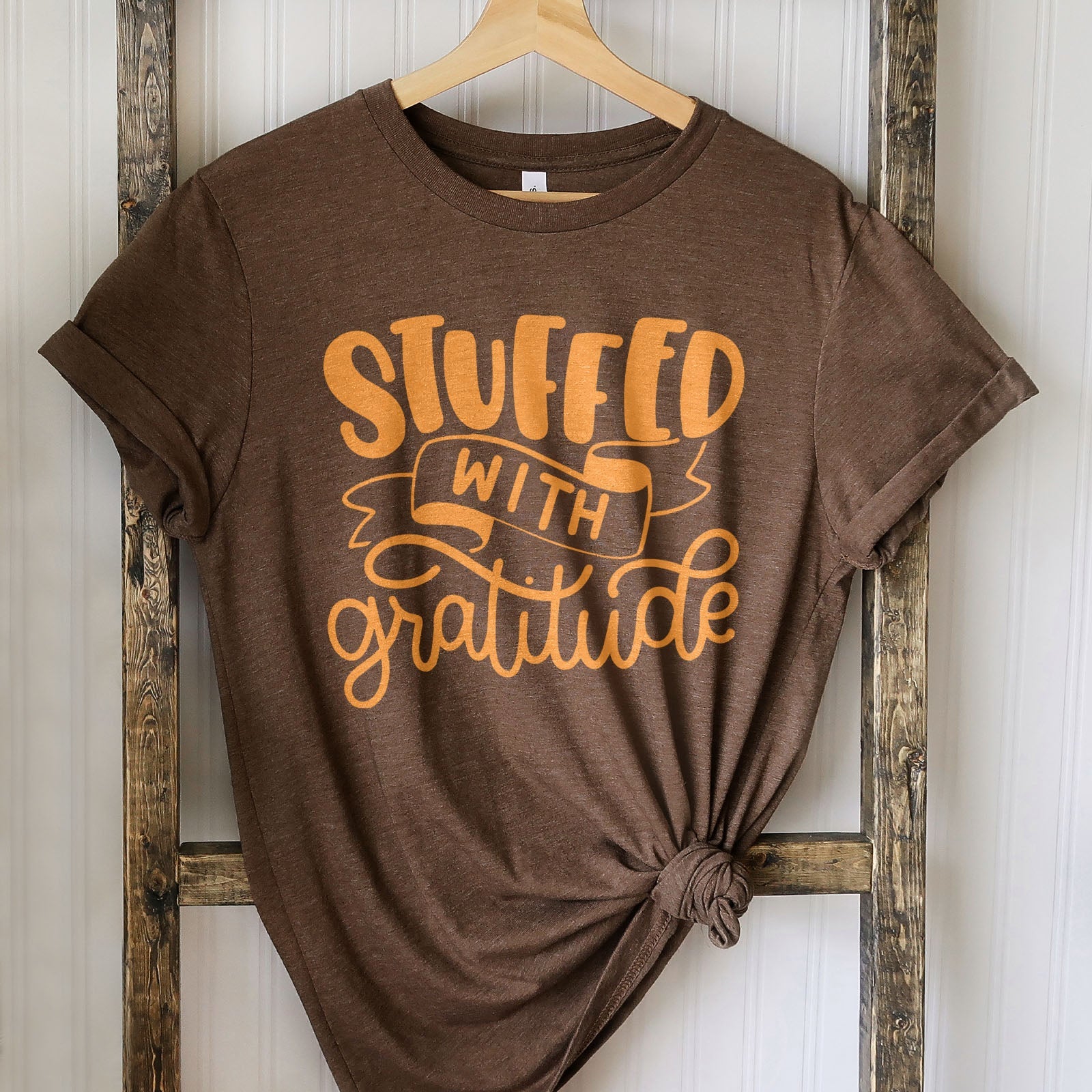 Stuffed With Gratitude Tee Shirts For Women - Christian Shirts for Women - Religious Tee Shirts