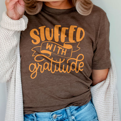 Stuffed With Gratitude Tee Shirts For Women - Christian Shirts for Women - Religious Tee Shirts