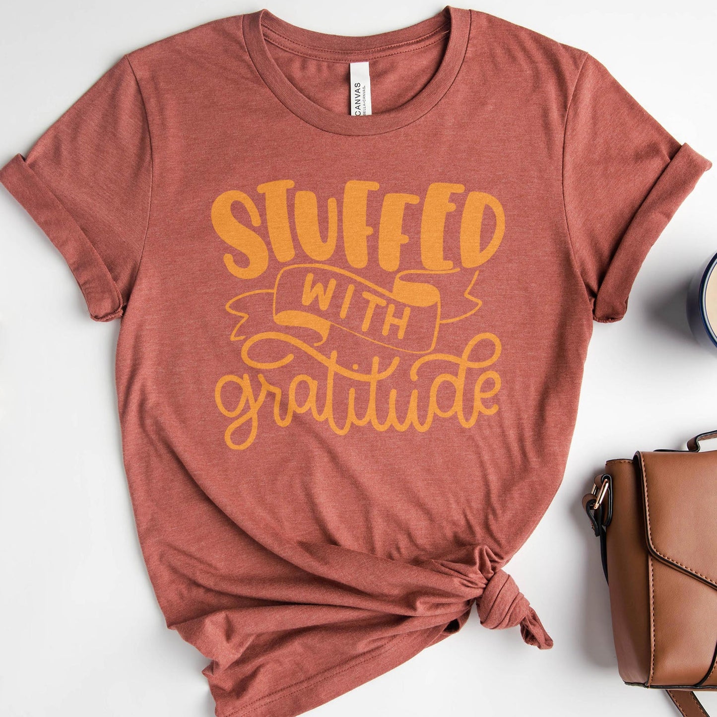 Stuffed With Gratitude Tee Shirts For Women - Christian Shirts for Women - Religious Tee Shirts