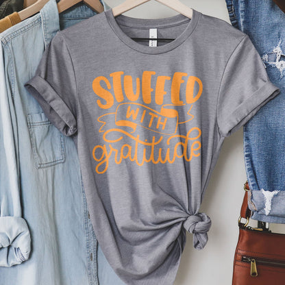 Stuffed With Gratitude Tee Shirts For Women - Christian Shirts for Women - Religious Tee Shirts