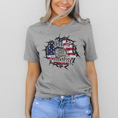 This Is God's Country Tee Shirts For Women - Christian Shirts for Women - Religious Tee Shirts