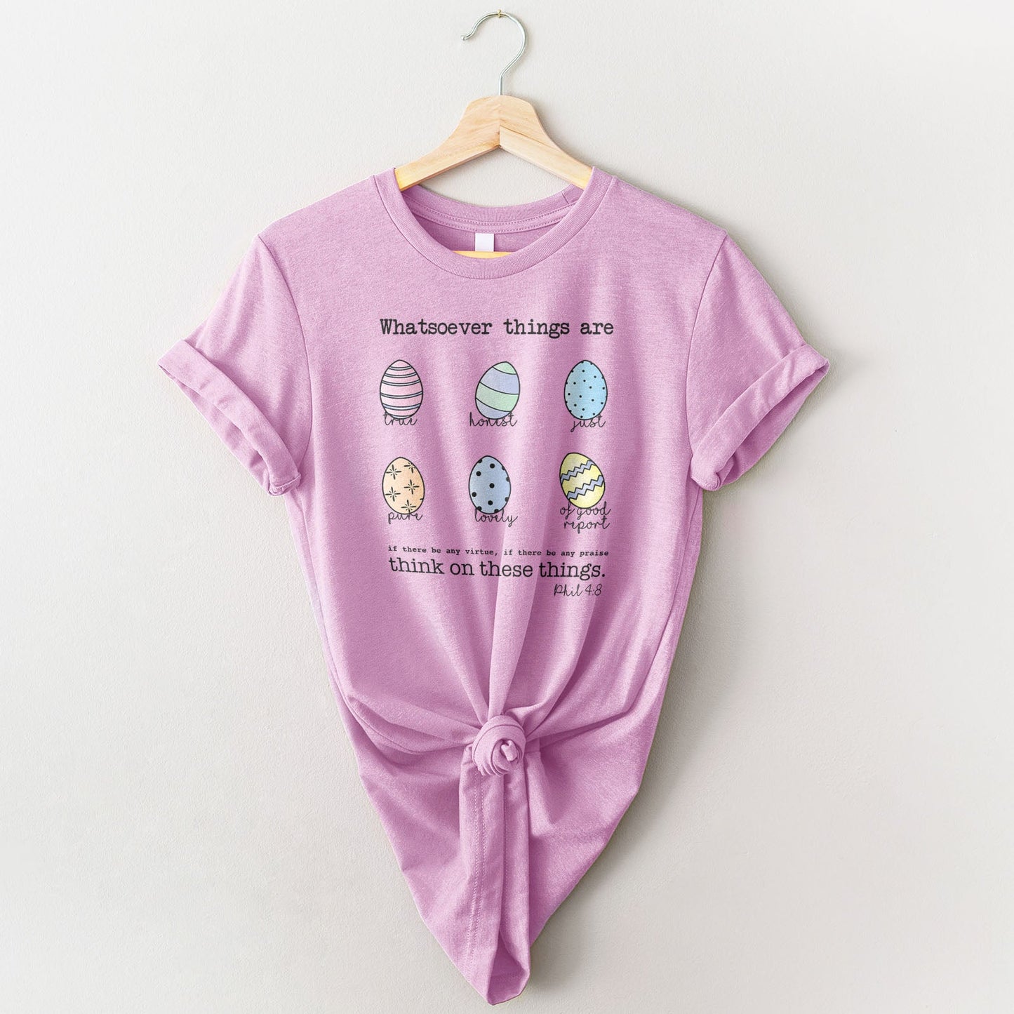 Easter Eggs Bible Verses Tee Shirts For Women - Christian Easter T Shirts