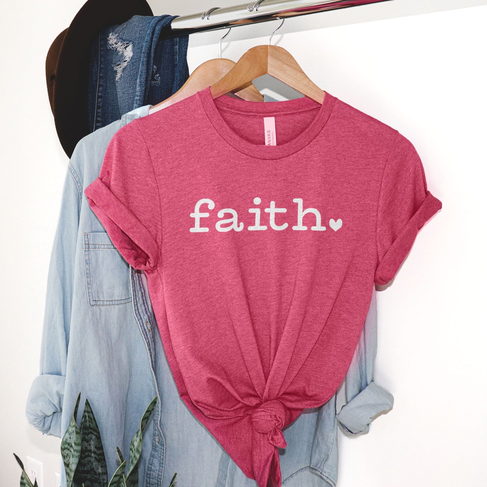 Faith Period Tee Shirts For Women - Christian Shirts for Women - Religious Tee Shirts