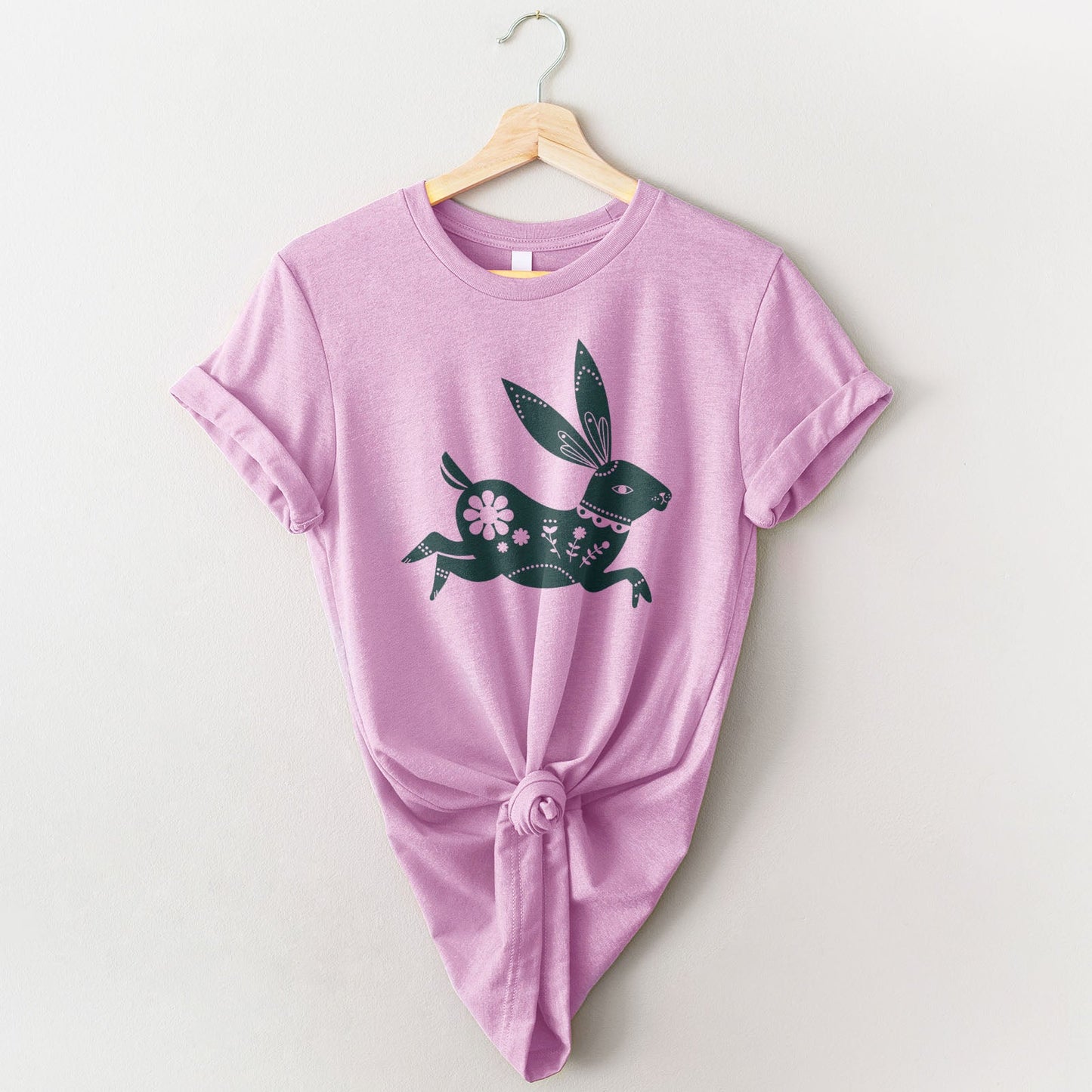 Floral Bunny Tee Shirts For Women - Christian Easter T Shirts