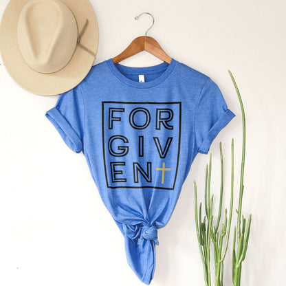 Forgiven Silhouette Tee Shirts For Women - Christian Shirts for Women - Religious Tee Shirts