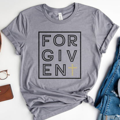 Forgiven Silhouette Tee Shirts For Women - Christian Shirts for Women - Religious Tee Shirts