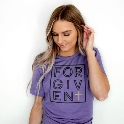 Forgiven Silhouette Tee Shirts For Women - Christian Shirts for Women - Religious Tee Shirts