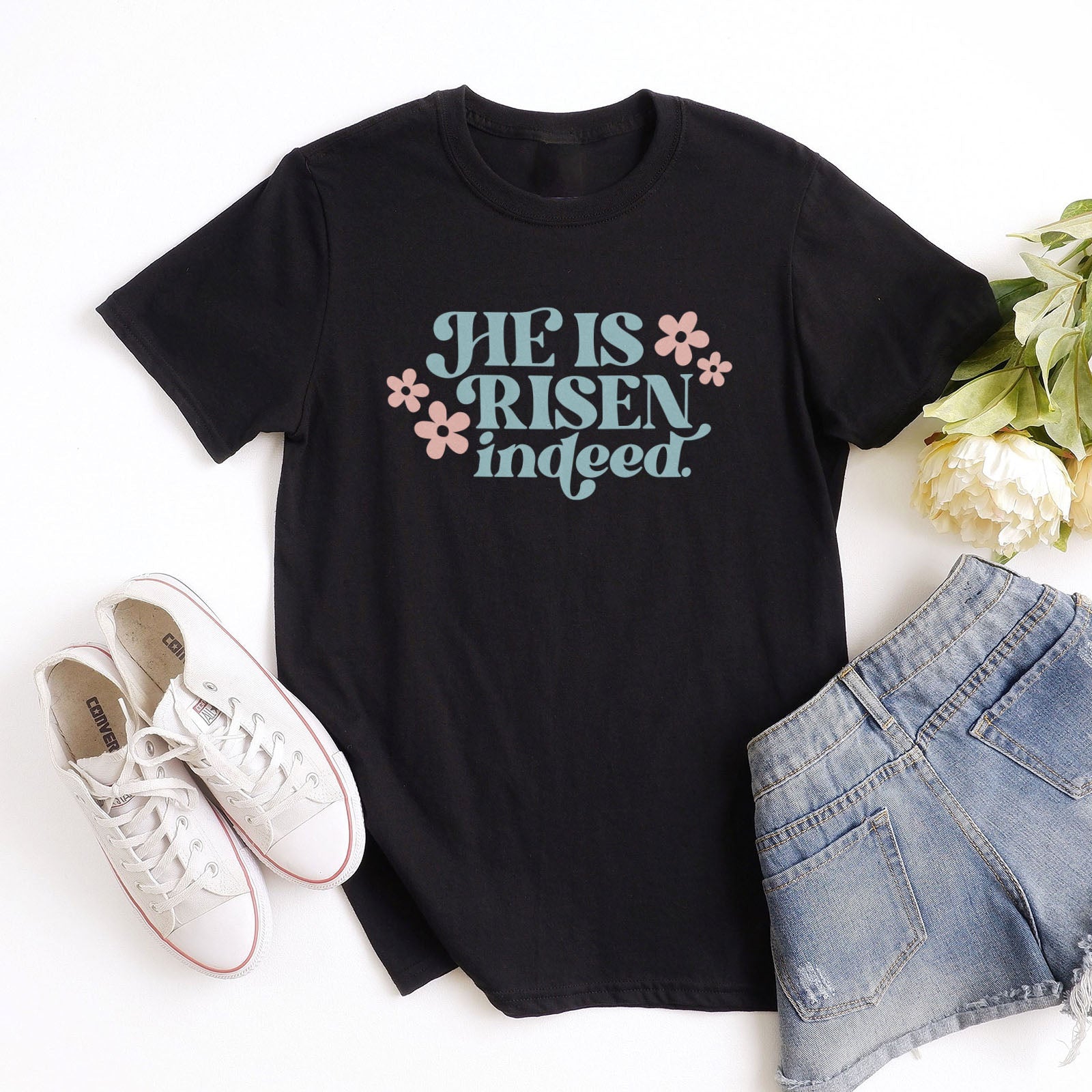 He Is Risen Indeed Tee Shirts For Women - Christian Easter T Shirts