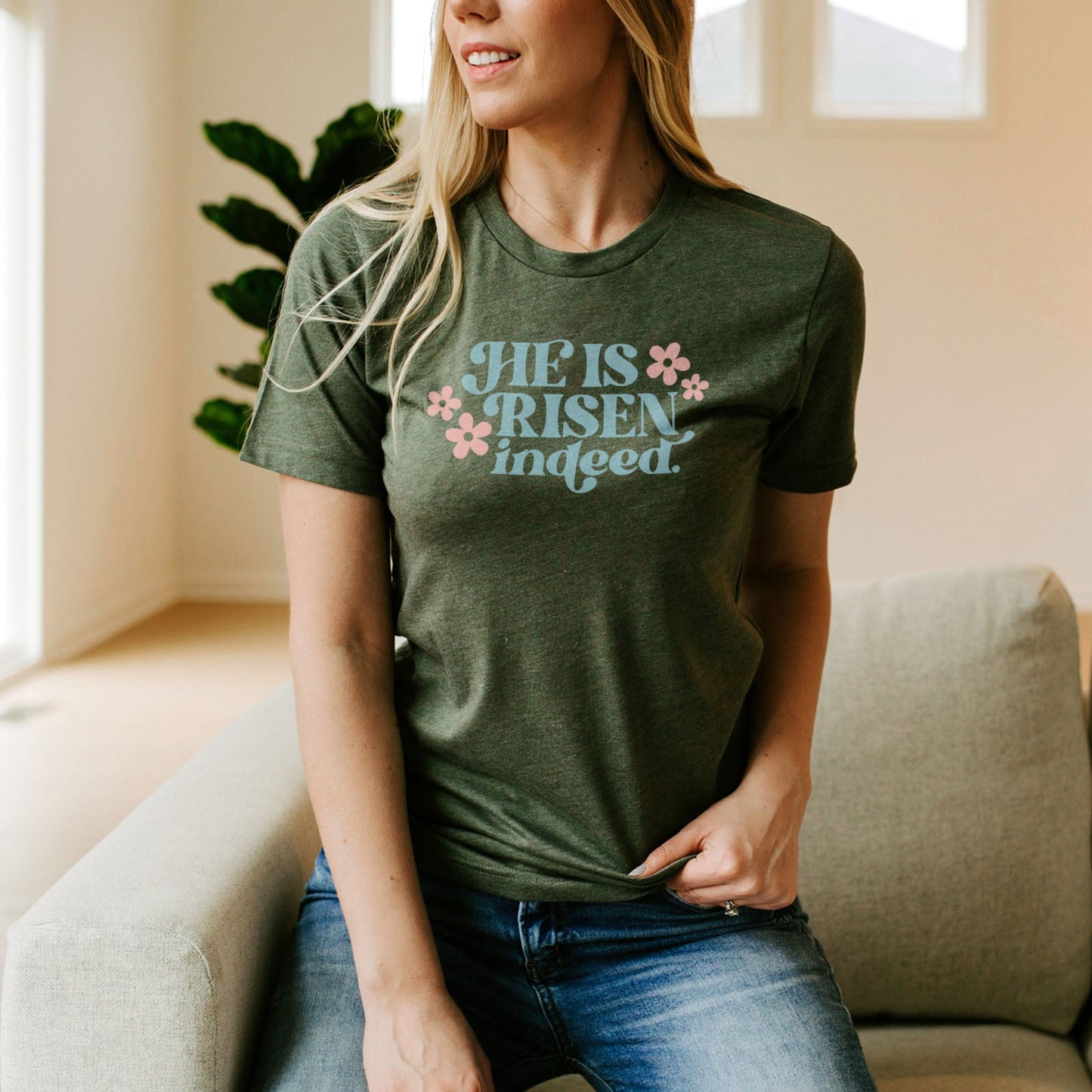 He Is Risen Indeed Tee Shirts For Women - Christian Easter T Shirts