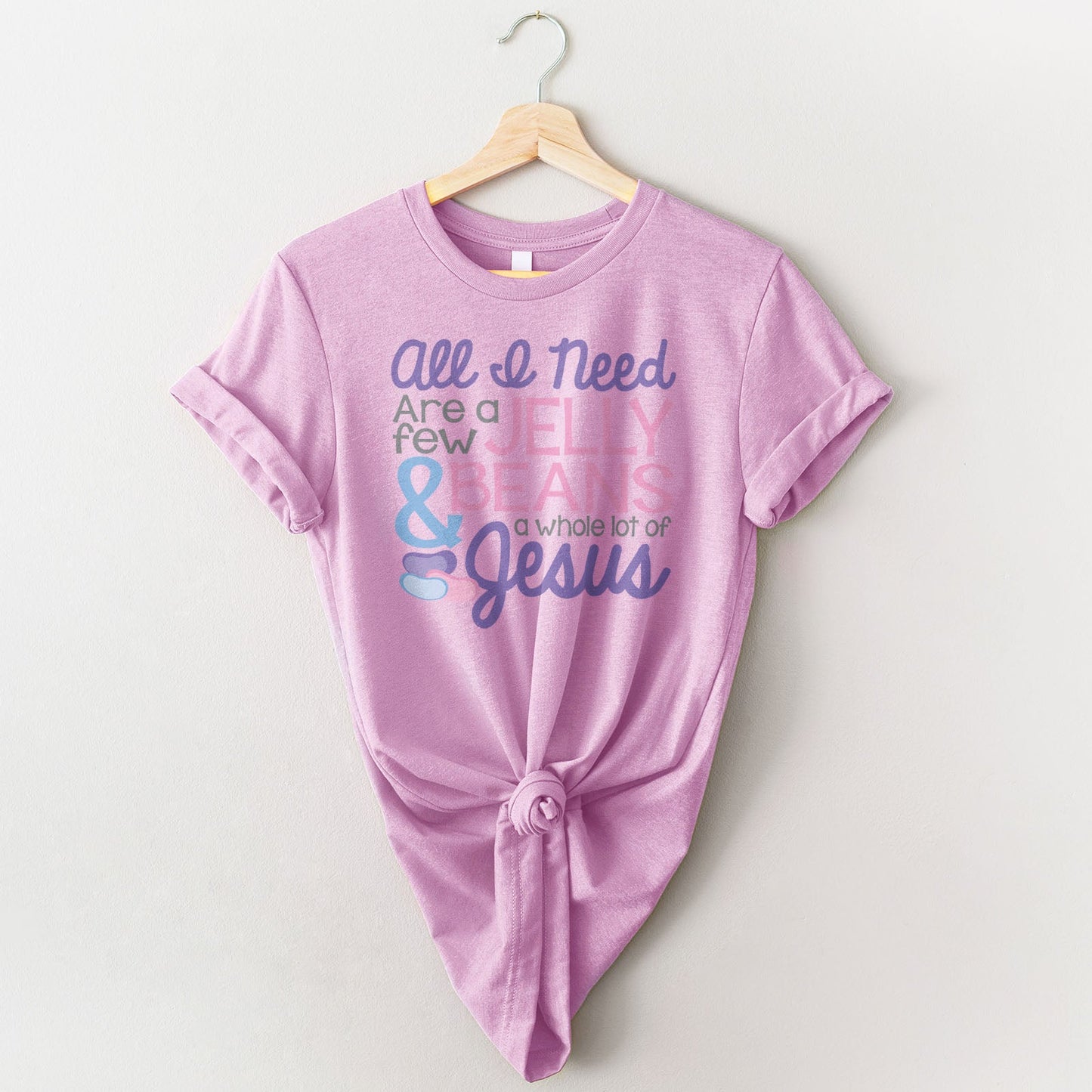 Jelly Beans & Jesus Tee Shirts For Women - Christian Easter T Shirts