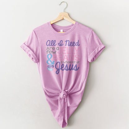 Jelly Beans & Jesus Tee Shirts For Women - Christian Easter T Shirts