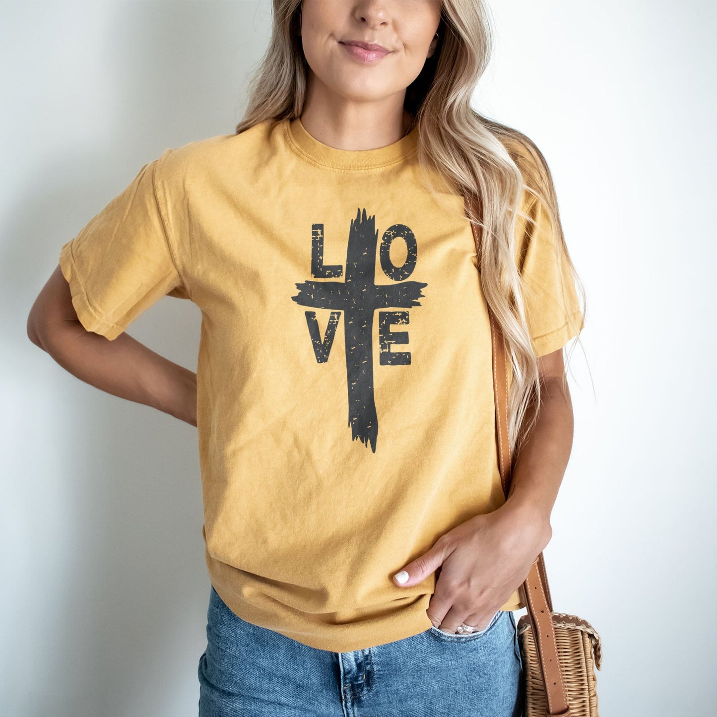 Love Cross Tee Shirts For Women - Christian Shirts for Women - Religious Tee Shirts