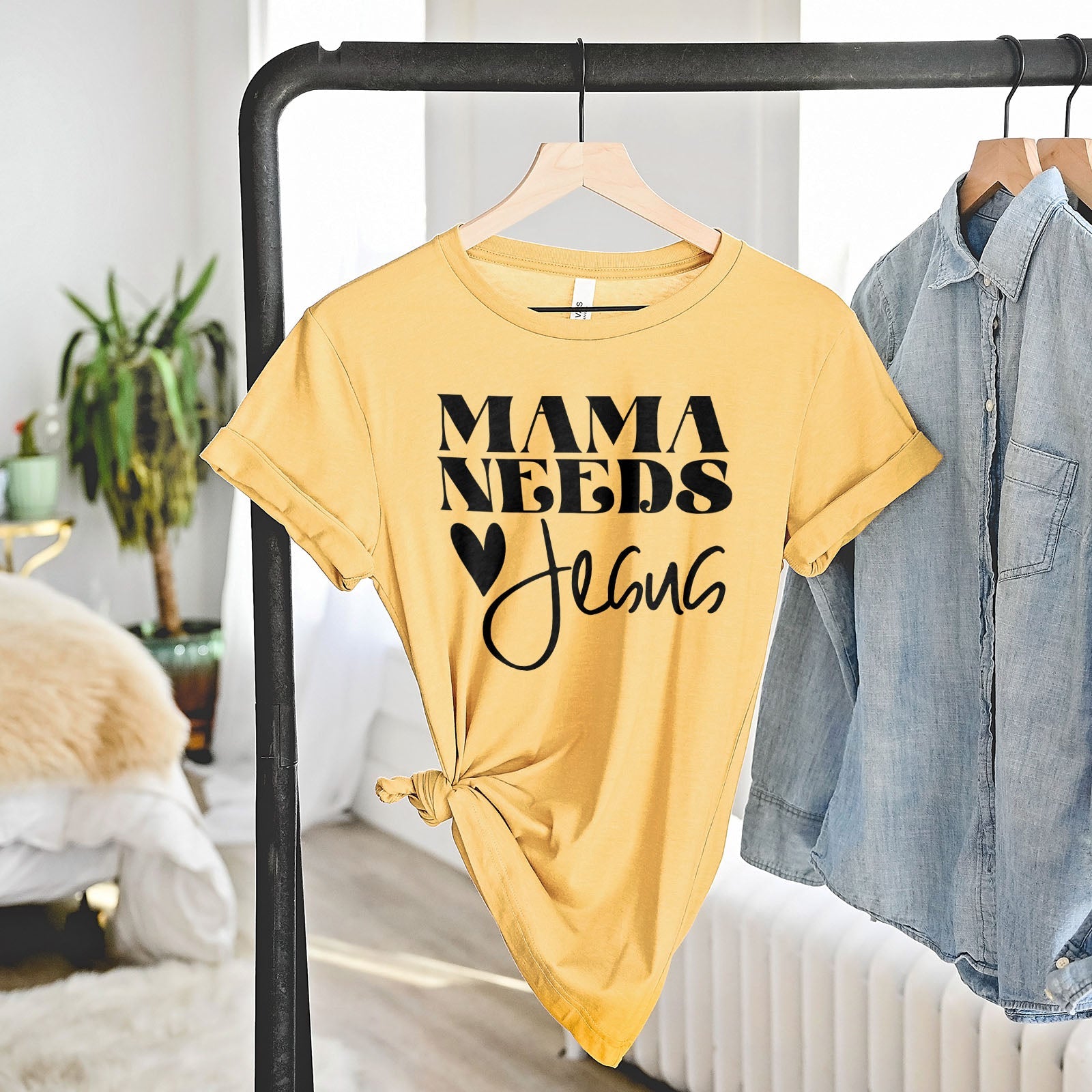 Mama Needs Jesus Tee Shirts For Women - Christian Shirts for Women - Religious Tee Shirts