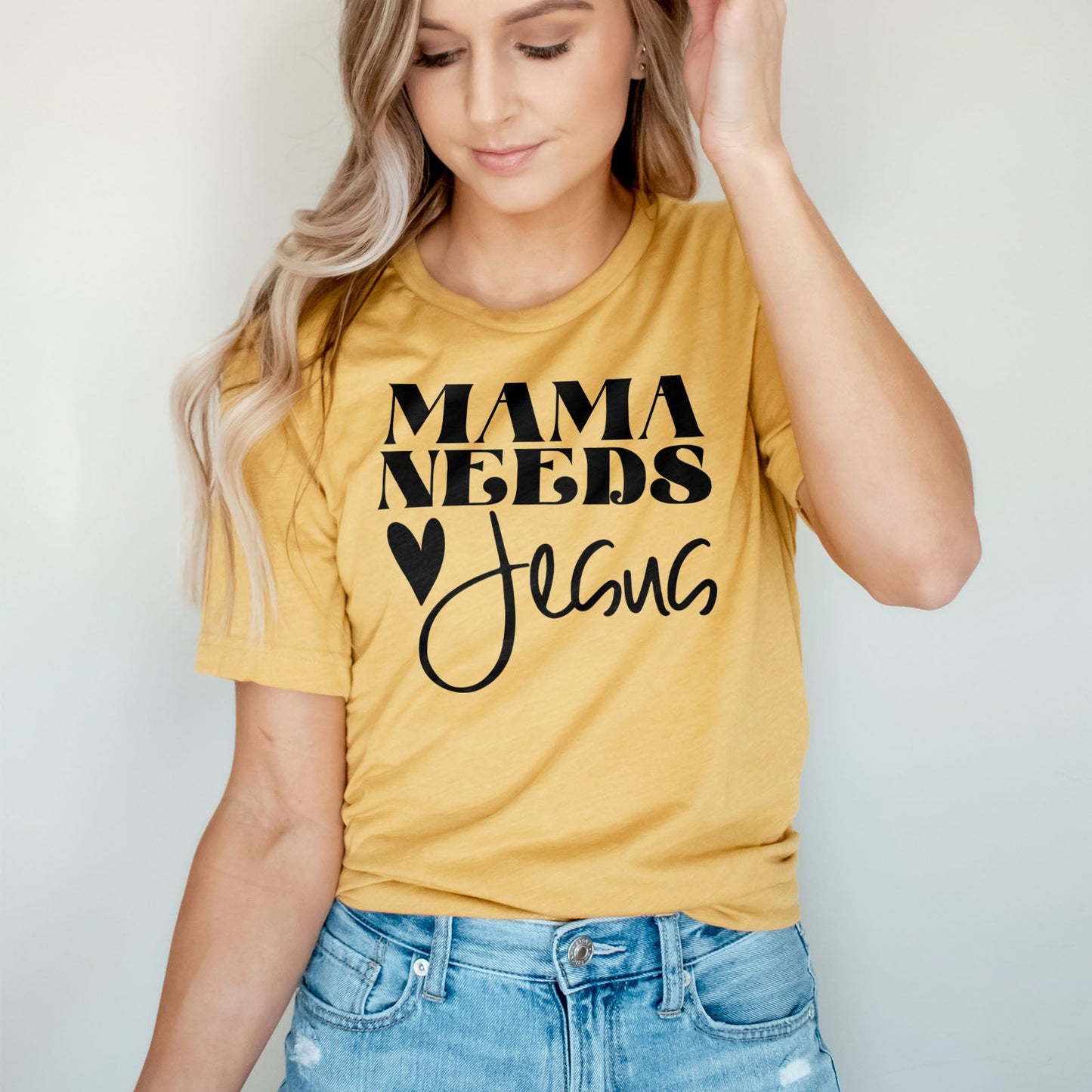Mama Needs Jesus Tee Shirts For Women - Christian Shirts for Women - Religious Tee Shirts