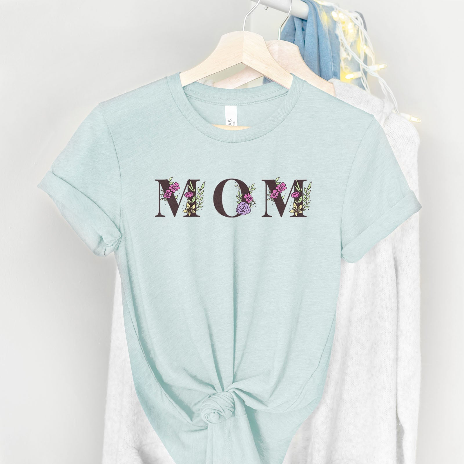 Mom Floral Tee Shirts For Women - Christian Shirts for Women - Religious Tee Shirts
