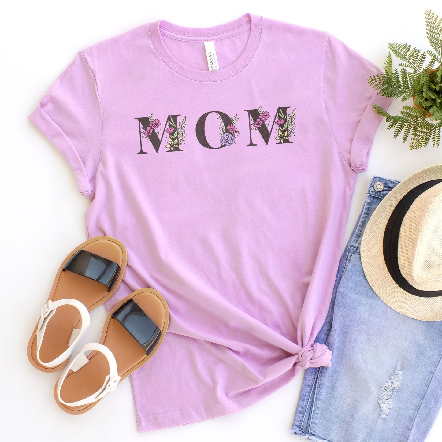 Mom Floral Tee Shirts For Women - Christian Shirts for Women - Religious Tee Shirts