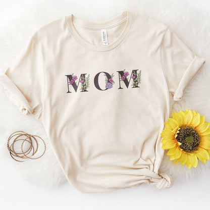 Mom Floral Tee Shirts For Women - Christian Shirts for Women - Religious Tee Shirts