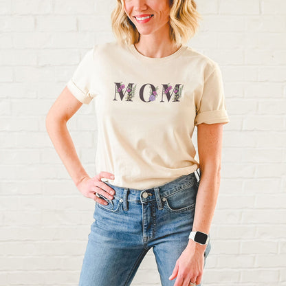 Mom Floral Tee Shirts For Women - Christian Shirts for Women - Religious Tee Shirts