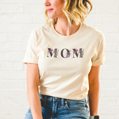 Mom Floral Tee Shirts For Women - Christian Shirts for Women - Religious Tee Shirts