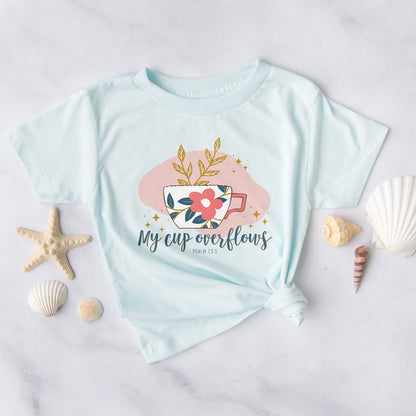 My Cup Overflows Psalm 23:5 Tee Shirts For Women - Christian Shirts for Women - Religious Tee Shirts