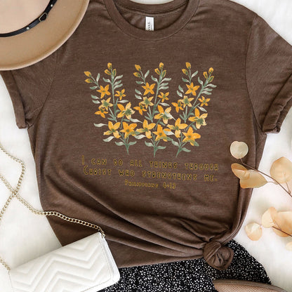 Philippians 4:13 Tee Shirts For Women - Christian Shirts for Women - Religious Tee Shirts