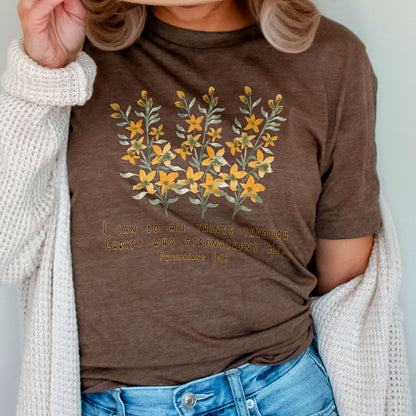 Philippians 4:13 Tee Shirts For Women - Christian Shirts for Women - Religious Tee Shirts