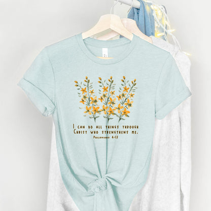 Philippians 4:13 Tee Shirts For Women - Christian Shirts for Women - Religious Tee Shirts