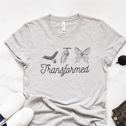 Transformed Butterfly Tee Shirts For Women - Christian Shirts for Women - Religious Tee Shirts
